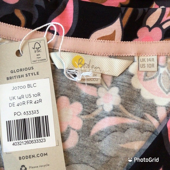 Black Opulent Floral Lavinia Wrap Dress - NWT - Picture 9 of 9